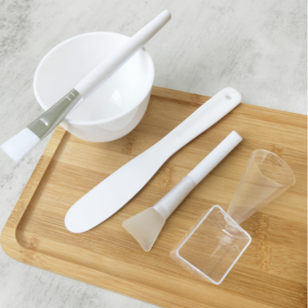 Bộ dụng cụ làm mẫu mặt nạ 5 CÁI | Bộ bát trộn, cọ & thìa | Phụ kiện mặt nạ DIY | Dụng cụ chăm sóc da chuyên nghiệp | Ứng dụng mặt nạ dễ dàng | Dụng cụ làm đẹp Hàn Quốc