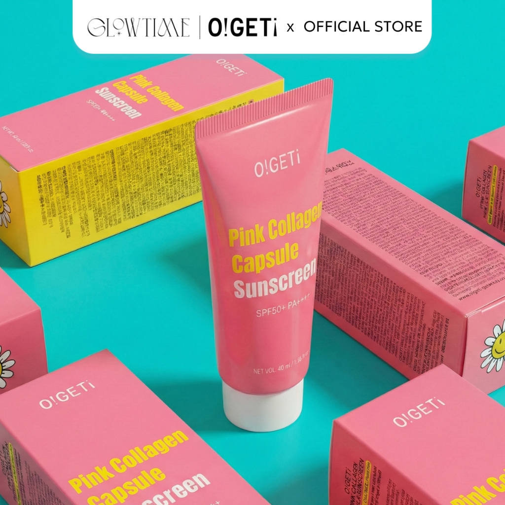 [OGET] Kem chống nắng nâng tông & dưỡng da 2in1 Pink Collagen Sunscreen ...