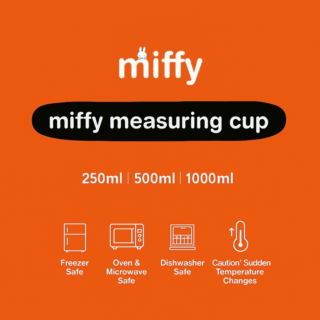 [MIFFY] Cốc đo thủy tinh Ejiry (250ml, 500ml có nắp, 1000ml có nắp)