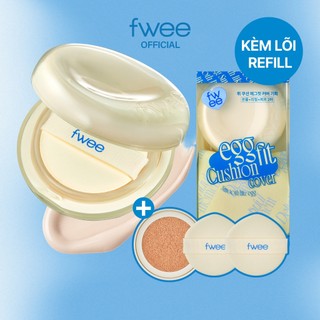 [fwee] Cushion Egg fit cover [Lõi thay thế] — Cushion + Lõi refill 13g + 2 Bông Mút