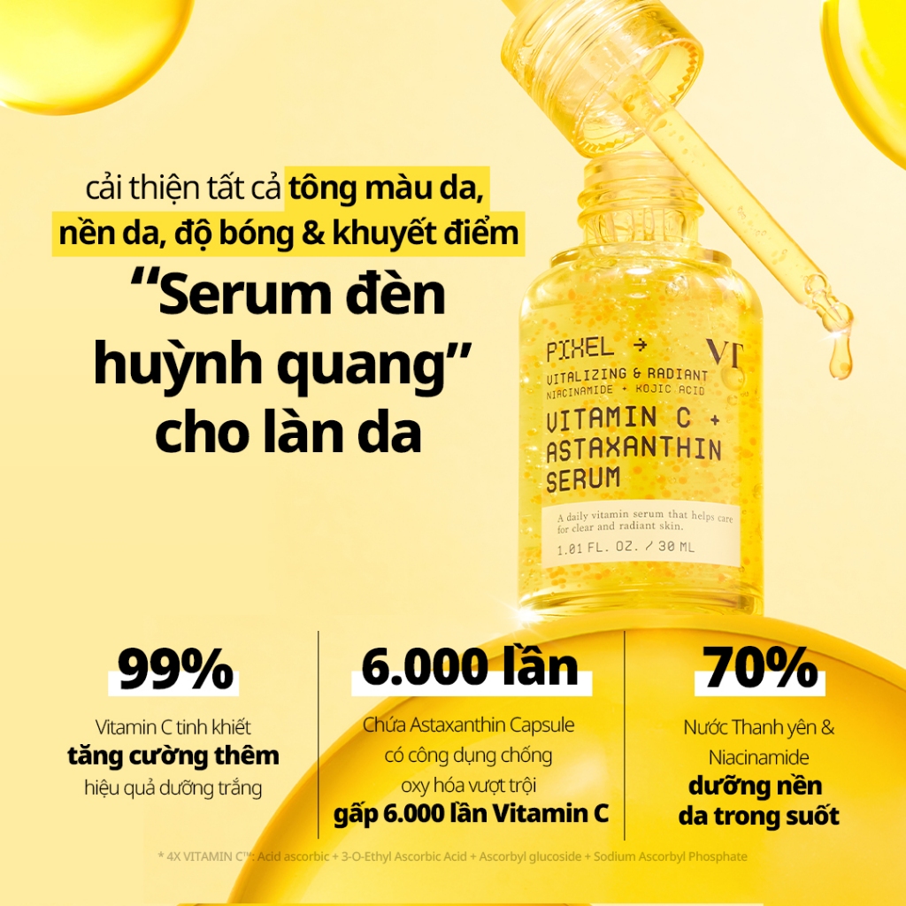 [VT] Vitamin C Astaxanthin Serum 30ml Làm sáng da & chăm sóc sắc tố melanin [Flagship chính thức]