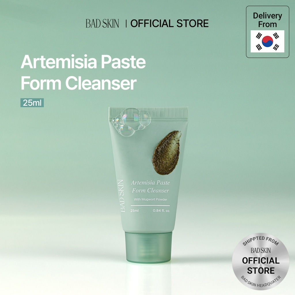 [BADSKIN KOREA] Artemisia Paste-Form Cleanser 25ml, Sản xuất tại Hàn Quốc, Sữa rửa mặt Mugwort