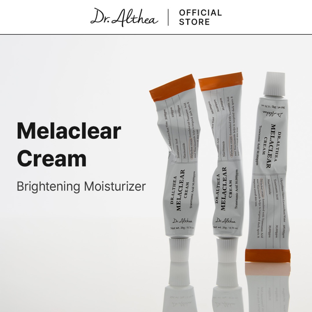 [Dr.Althea Official] Kem dưỡng làm mờ vết thâm mụn, đốm nâu & đều màu da cho mọi loại da Dr.Althea Melaclear Cream 20g (Tranexamic Acid, Niacinamide, Cam Thảo)