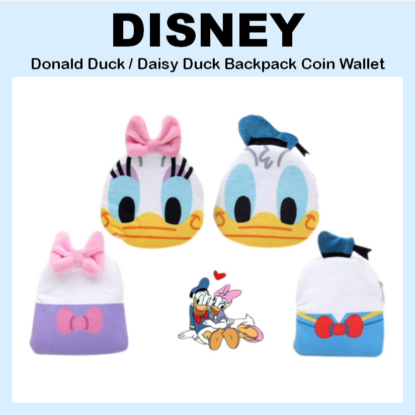 [DISNEY] Ví đựng tiền xu ba lô vịt Donald / Daisy