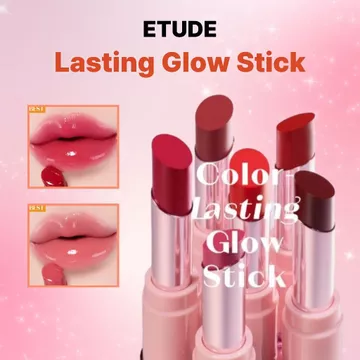 [Etude House] Gậy phát sáng bền màu 3.2g, 6 màu, Bóng rực rỡ, Màu lâu trôi, Hoàn thiện cực sáng, Son môi K-Glow, Que thiếc bóng