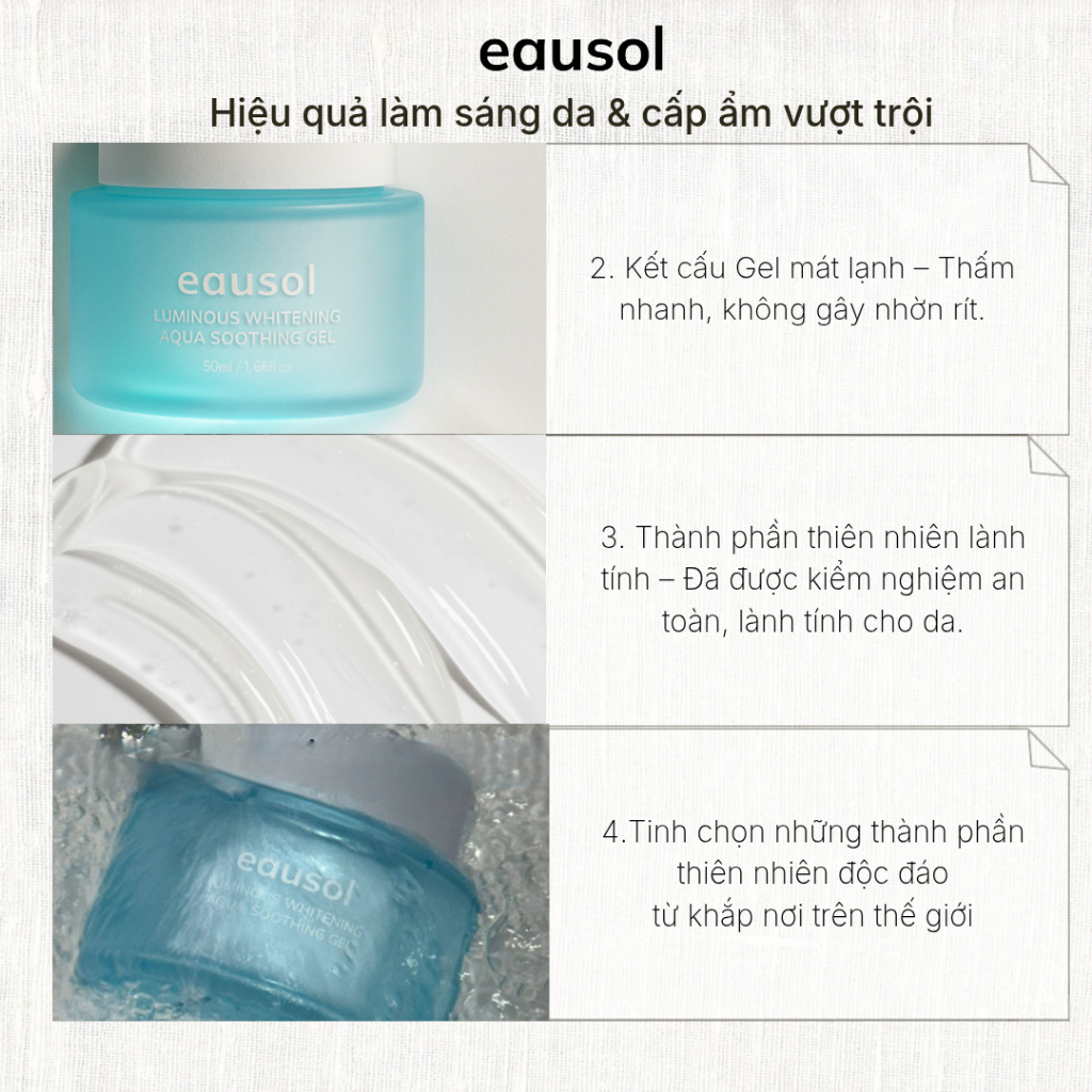 Gel Làm Dịu Da & Dưỡng Trắng Luminous Whitening Aqua Soothing Gel