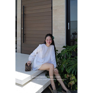 𝘽𝙊𝙉𝙄𝙀 𝙏𝙊𝙋- Áo Linen Tay Dài