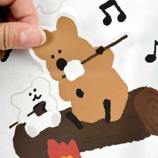 [Dinotaeng] Quokka BOBO Sticker Trang Trí Có Thể Tháo Rời | Sticker Laptop Dễ Thương | Sticker Dán Ô Tô | Không Để Lại Keo