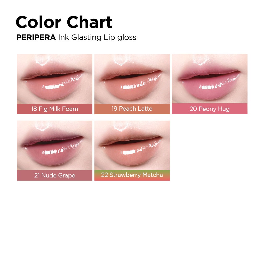 [Peripera] MÀU MỚI | Ink Glasting Lip Gloss 4.5ml (Môi đầy đặn, Không dính, Đầu cỡ lớn, Thuần chay)