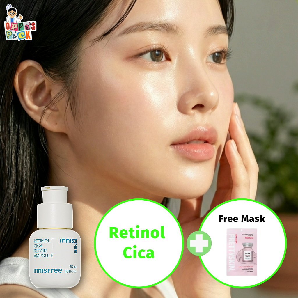[Innisfree] Tinh Chất Retinol Cica Repair Ampoule 30ml/50ml | Da Nhạy Cảm, Lỗ Chân Lông