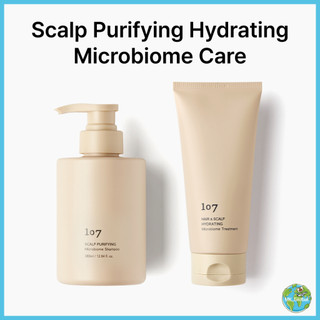 [107] Dầu gội làm sạch da đầu & cân bằng hệ vi sinh 380ml | Kem ủ dưỡng ẩm phục hồi tóc 180ml | Chăm sóc da đầu khỏe mạnh
