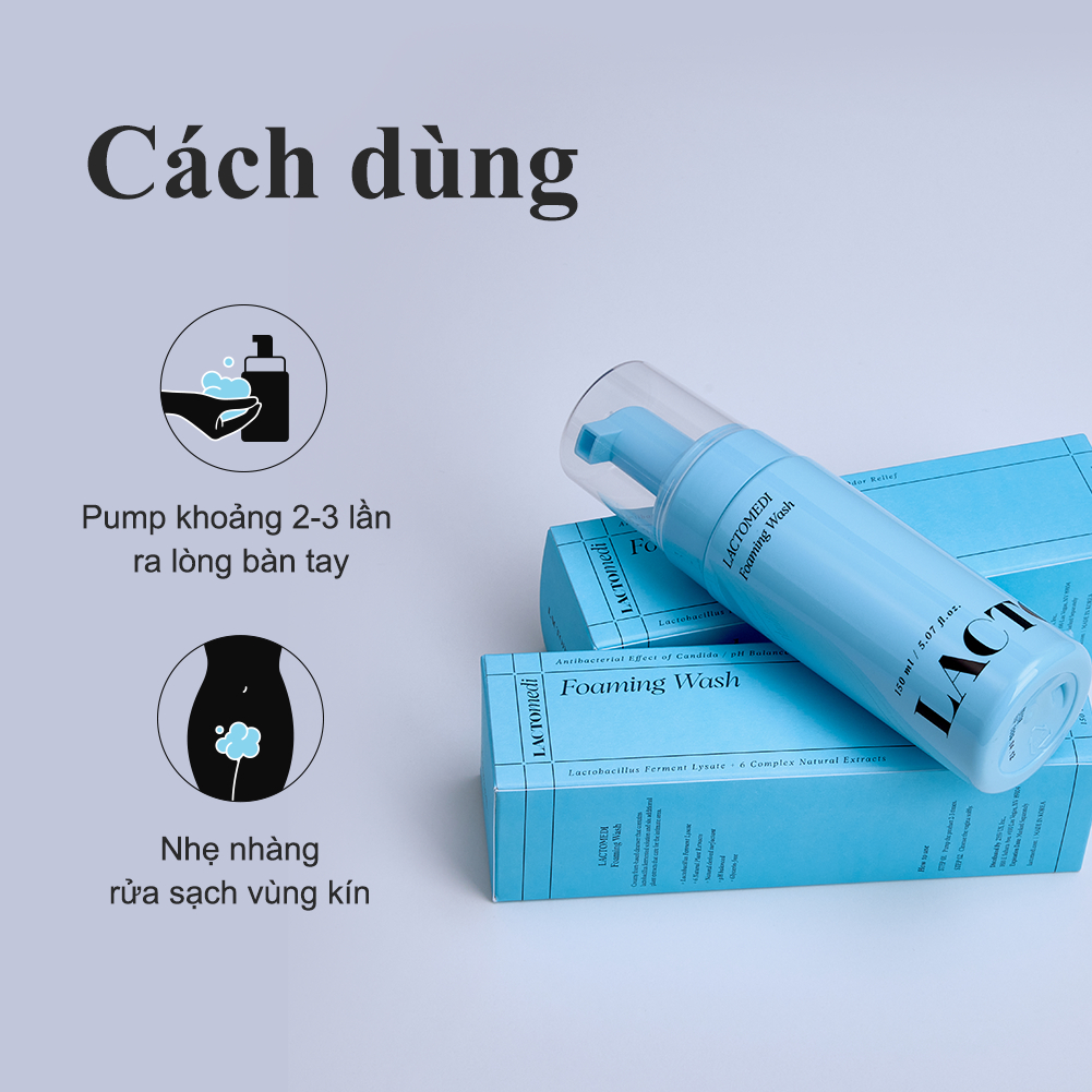 [Lactomedi Official] BỌT VỆ SINH PHỤ NỮ 150ml | AN TOÀN CHO DA NHẠY CẢM