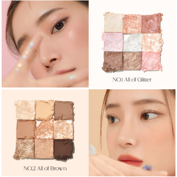 [Unleashia] Bảng Mắt Glitterpedia - Phấn Mắt Vegan 9 Màu - Lấp Lánh Cao