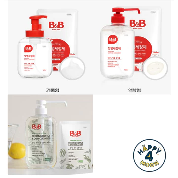 [B & B] Sữa rửa mặt bình sữa VEGAN Baby - Gói nạp bình sữa [NO. 938] Sữa rửa mặt bình sữa cho bé
