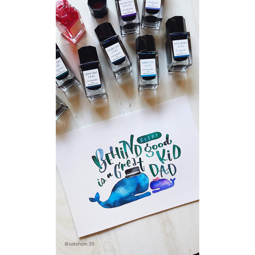 PILOT iroshizuku mini Muc But May INK-15N/15ml/24 Mau/Lo Thuy Tinh/Muc Nhuom Nuoc/Nhat Ban