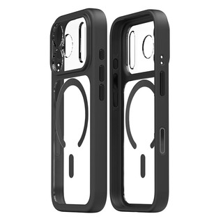 Vỏ bảo vệ ống kính máy ảnh cản màu đen trong suốt tương thích với iphone 17 pro max air