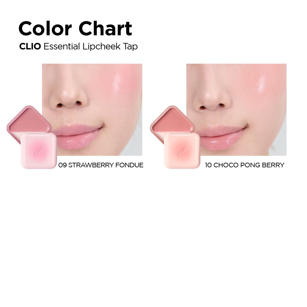 [CLIO] Má Hồng Nhỏ Xinh Tiện Lợi Trong Trẻo Glow Essential Lip&Cheek Tap 8 Màu