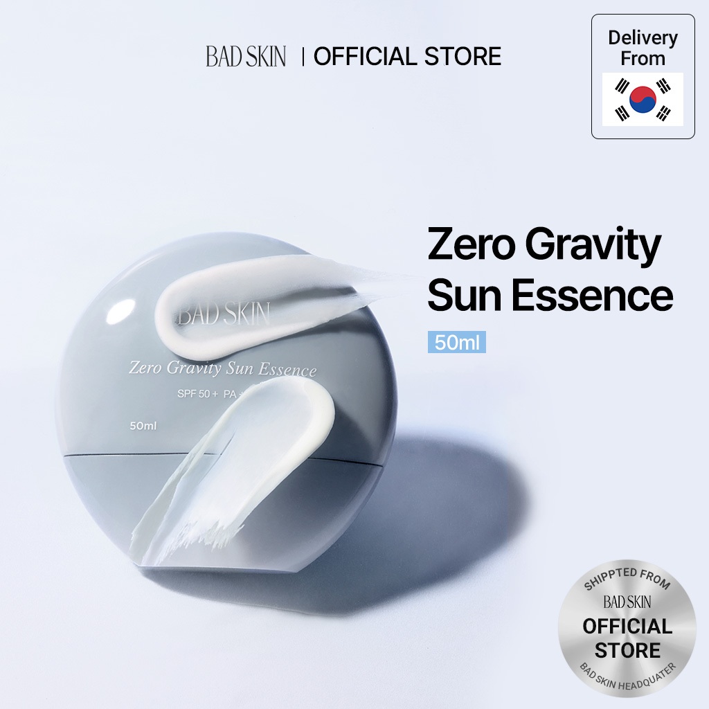 [BADSKIN KOREA] Zero Gravity Sun Essence 50ml, spf50 +, pa + + + +, Chống tia cực tím khoáng chất không Nano nhẹ