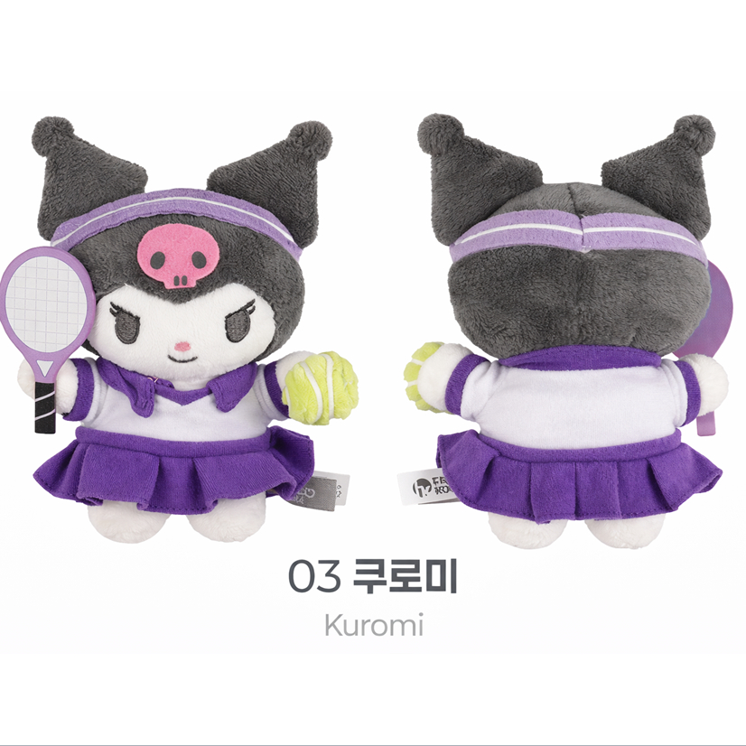 [SANRIO] Túi Tennis quyến rũ 13cm (Kitty / Mymelody / Kuromi / Pompompurin / Cinnamoroll / Pochacco / H