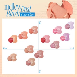 [fwee] Phấn Má Đôi – 12 Màu (7.2g) / Mellow Dual Blush