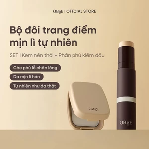 Combo Kem nền thỏi Natural Cover Foundation 13g SPF50+ PA++++ & Phấn phủ nén kiềm dầu dạng gel Oil Control Finisher