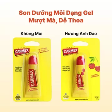 Son dưỡng môi dưỡng ẩm Carmex 10g, Ống cổ điển / Ống anh đào, Chăm sóc môi dưỡng ẩm Không dính bẩn Sử dụng hàng ngày