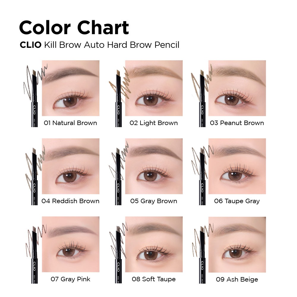 CLIO [CIO - MÀU MỚI] Bút chì cứng Kill Brow Auto Brow (24AD) 0,31g