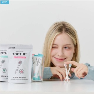 [HOMESLINING] Bàn chải đánh răng Mini dùng một lần 5 trong 1 TOOTHIT Máy làm sạch lưỡi tăm du lịch di động