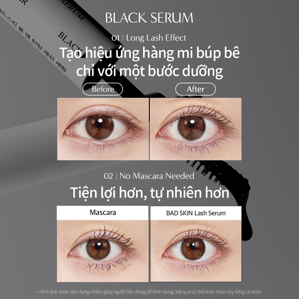 [BADSKIN KOREA] Long And Tinting Lash Serum 10g, Serum dưỡng mi 2 trong 1: Chăm sóc chuyên sâu – nuôi dưỡng + hiệu ứng trang điểm trong một thiết kế thông minh