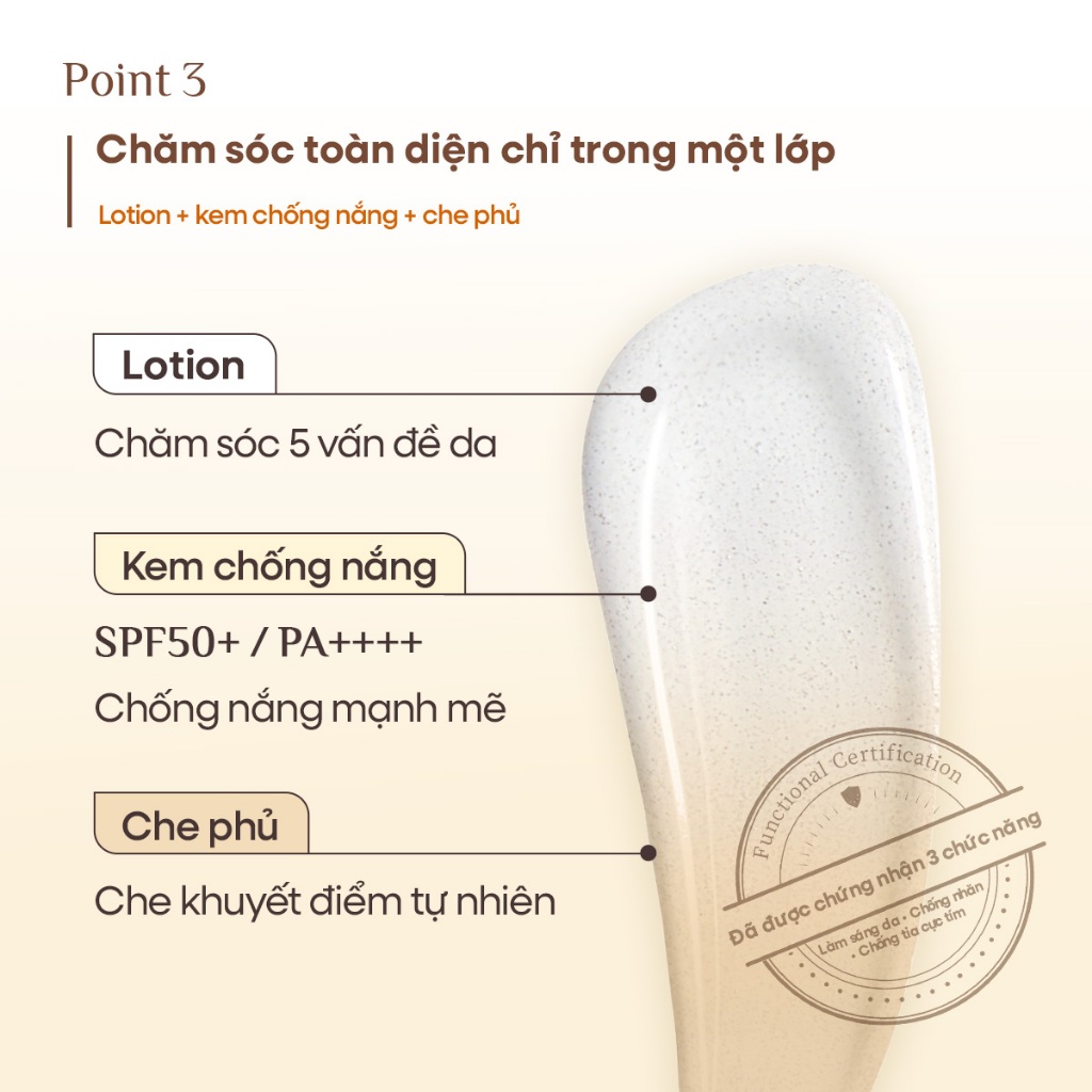 [OBgE Chính hãng] OBgE Lotion che phủ tự nhiên 50g SPF50+ PA++++ | Lotion nâng tông da | Lotion không gây vệt trắng | Lotion 2 trong 1 | Che phủ nhanh lỗ chân lông & khuyết điểm | 4 viên nang hiệu chỉnh màu da