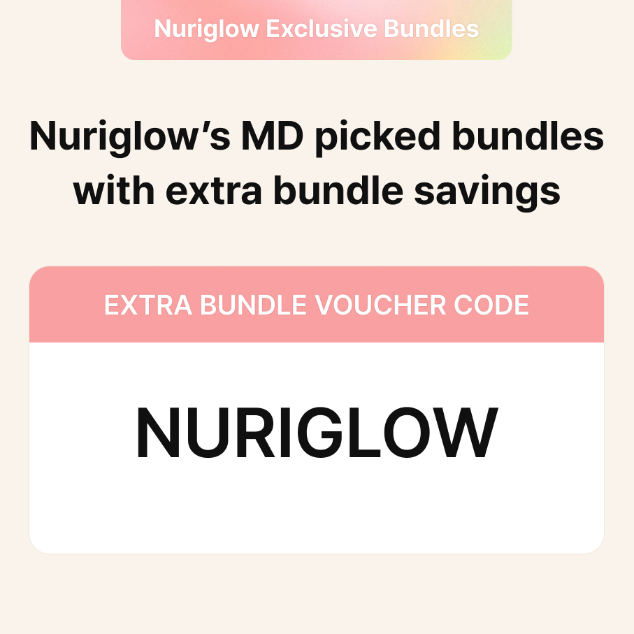 [Nuriglow x Maybena] Bộ làm sáng da 14 ngày | Glow Serum Gạo Glutathione + Mặt nạ Retinol 30 miếng