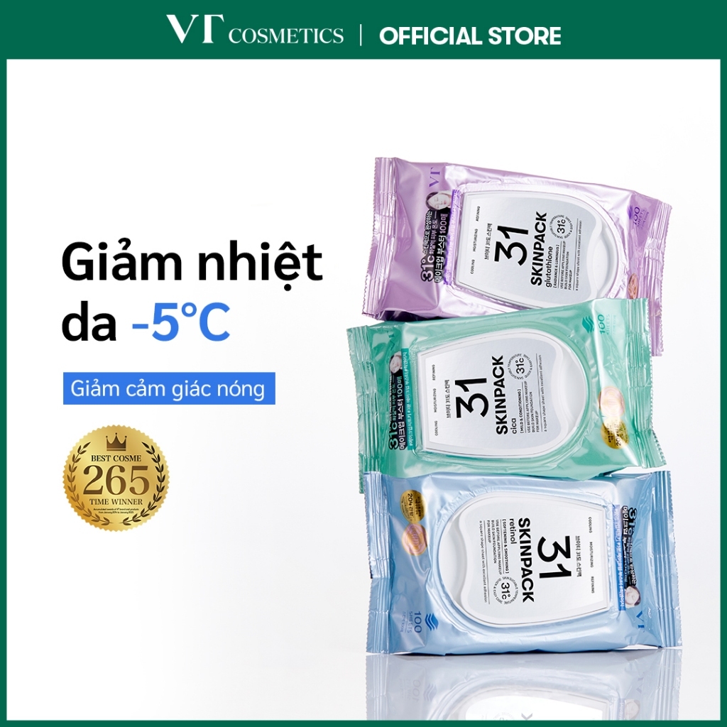 [VT] Skin Pack Miếng Toner Pad GÓI DA Làm Mát (Nhẹ nhàng, Phát sáng, Mịn màng) [Cửa hàng chính hãng]