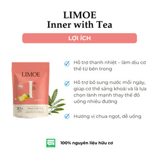 Trà Túi Lọc Thảo Mộc LIMOE Inner With Tea Hữu Cơ Vitamin C Thanh Lọc Giải Nhiệt (Hộp 20 Túi)