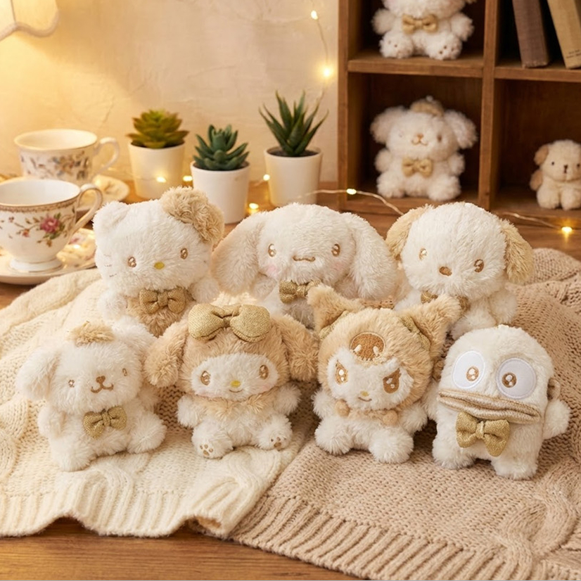 [SANRIO] Túi búp bê lấp lánh vàng 8cm quyến rũ Sanrio Hàn Quốc được cấp phép (Kitty / Kuromi / Mymelody / Cinnamoroll / Pochacco / Pompompurin / Hangyodon)