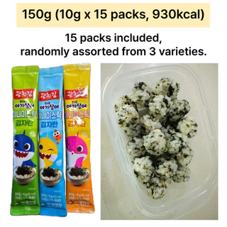 [Gwangcheon Kim] Rong biển vụn tẩm gia vị Pinkfong Seasoned Seaweed Flakes Mini Sticks 150g(10g*15ea)
