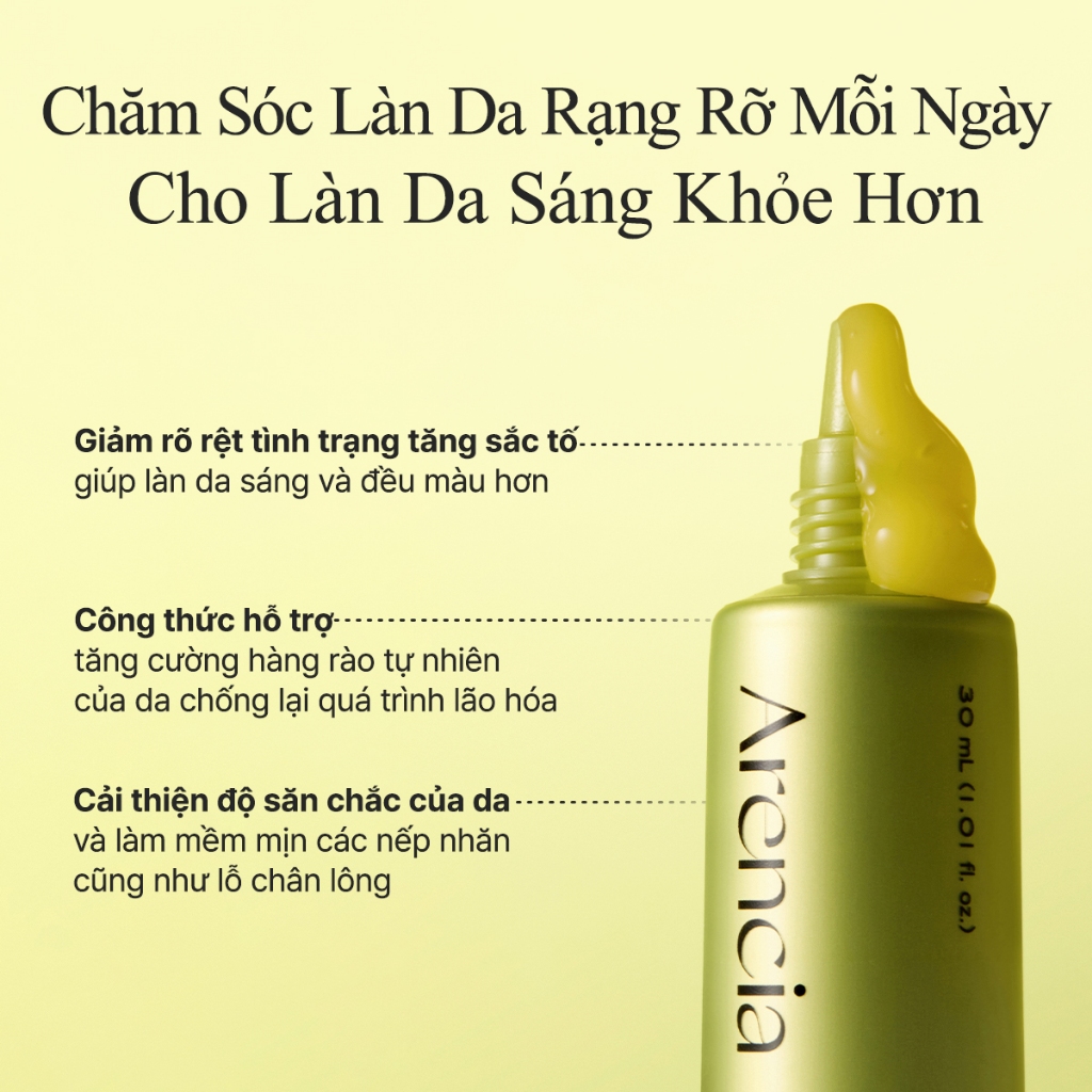 [Arencia X KOL] Vitamin C Booster shot Serum sáng da 30ml & Retinal Booster Shot 30ml & Eraser Booster shot 30ml