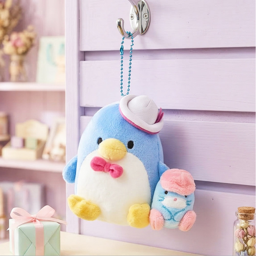 [SANRIO] Túi đựng búp bê Sanrio Buddy Gganbu quyến rũ 13cm (Pochacco / Keroppi / Badtz-Maru / Tuxed