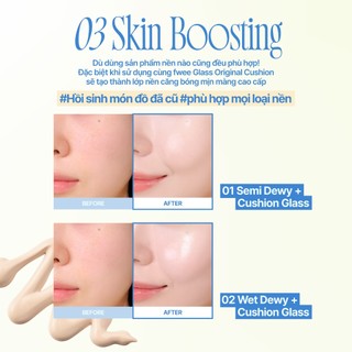 [fwee _ VN Live] [SET] SPA Glowing UV Tone Up Base + Glass Cushion Foundation