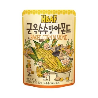 [HBAF] Hạnh nhân dày dặn 8 vị 40g Hạt Hàn Quốc Wasabi, Mật ong, Bánh quy, Caramel, Tỏi, Injeolmi