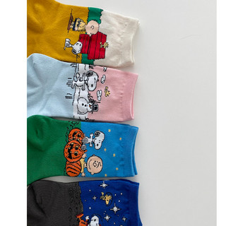 [SNOOPY] Bộ sưu tập Snoopy hỗn hợp màu tất (Sản xuất tại Hàn Quốc)