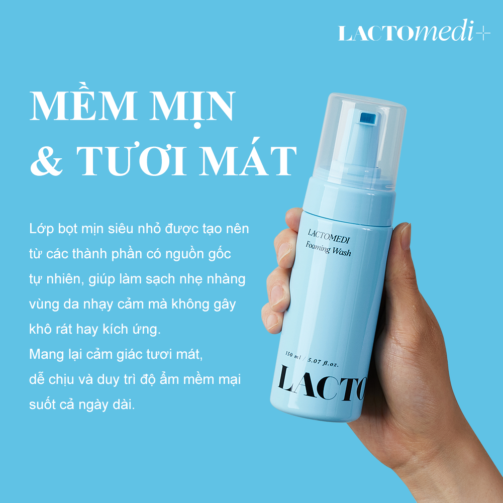 [Lactomedi Official] BỌT VỆ SINH PHỤ NỮ 150ml | AN TOÀN CHO DA NHẠY CẢM
