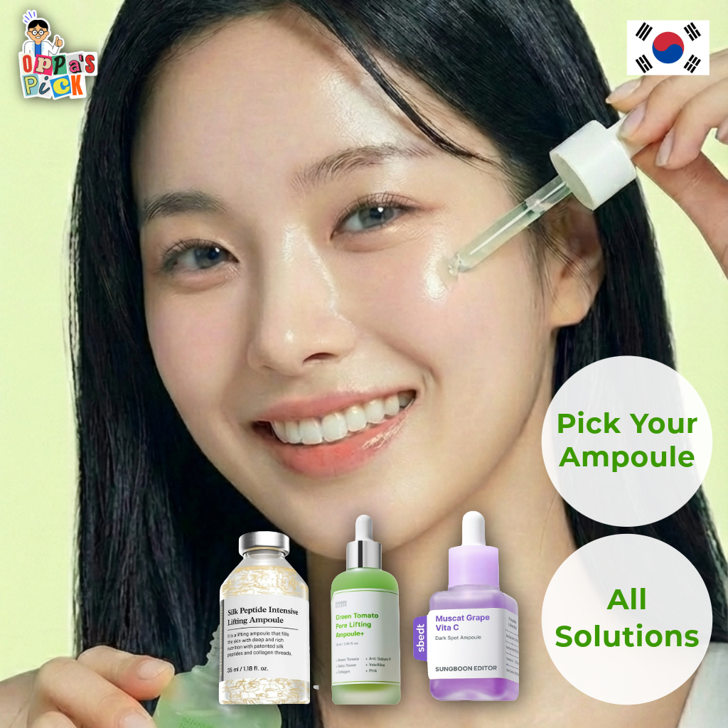 [SUNGBOON EDITOR] Bộ sưu tập Ampoule tốt nhất | Cà chua xanh | Peptide lụa | Nho Vita C | 30ml-40ml