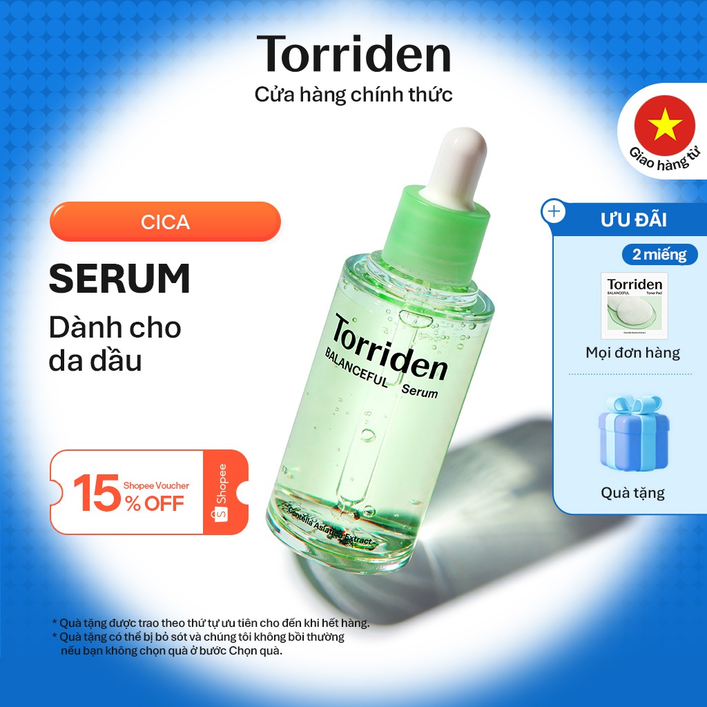 [Torriden Chính hãng] Serum BALANCEFUL CICA, 50ml, Serum