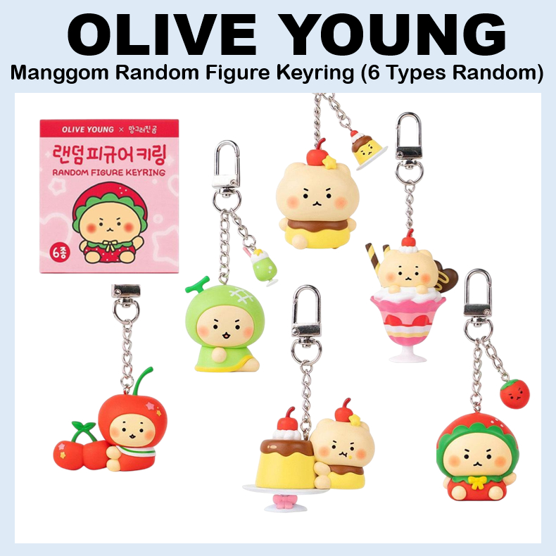 [OLIVE YOUNG] Manggom Mangler Bear Hình ngẫu nhiên Móc khóa Bagcharm Fruity Sweets Edition (6 loại ngẫu nhiên)
