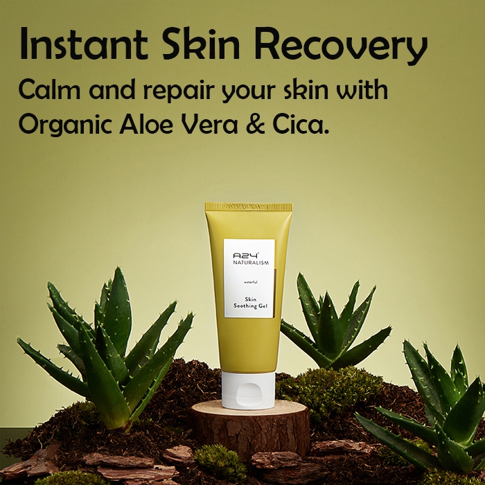 [A24 Official] Gel Dịu Da Hữu Cơ Skin Soothing Gel | Chiết xuất Lô Hội và Cica Cấp Ẩm