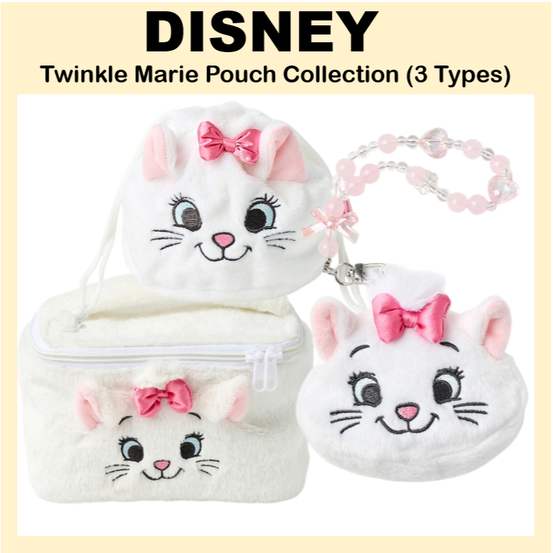 [DISNEY] Bộ sưu tập túi Butter Shop Twinkle Marie (3 loại) Đồng xu, Dây, Túi trang điểm