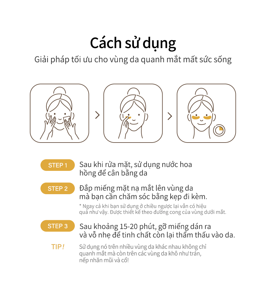 Mô tả Mặt Nạ Mắt Tinh Chất Vàng 24K 90g Cao Cấp - 2
