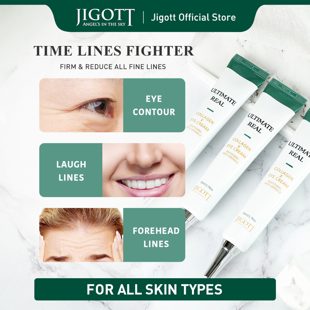 Kem Dưỡng Da Mắt JIGOTT 50ml Chứa Collagen Làm Săn Chắc Da Chống Nếp Nhăn |  Shopee Việt Nam