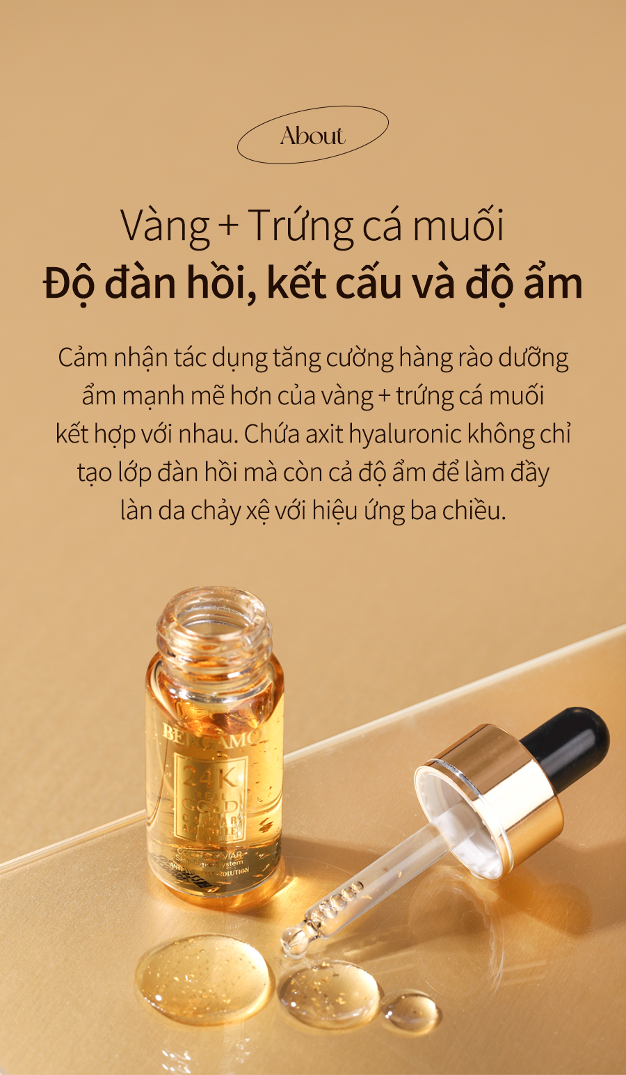 Mô tả Set Ampoule Bergamo Chứa Collagen Và Lá Vàng Sang Trọng Chăm Sóc Nếp Nhăn Trên Da Và Làm Sáng Da 13mlx4 - 9