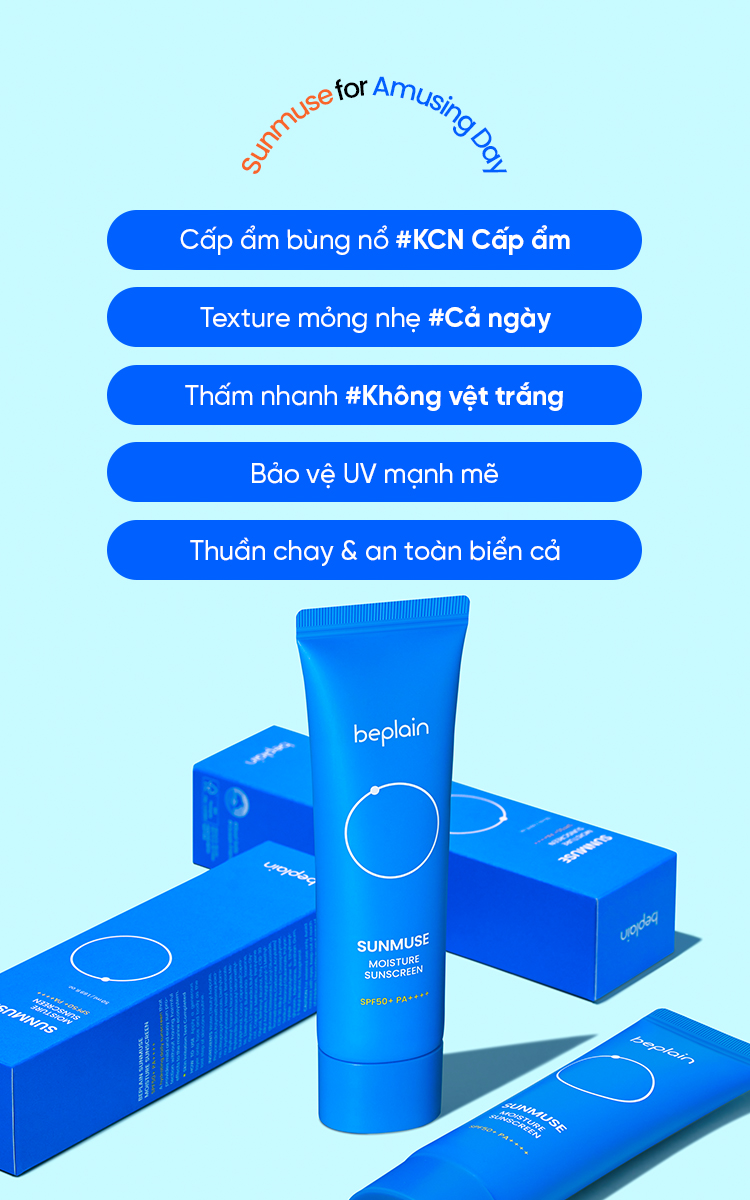 Mô tả Kem chống nắng BEPLAIN Sunmuse Hóa Học & Dưỡng Ẩm SPF 50+ PA++++ 50ml - 3